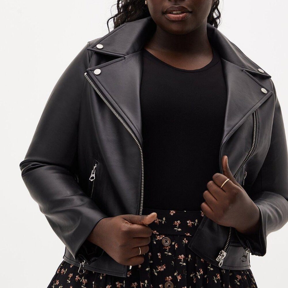Torrid Faux Leather Moto Jacket, Size 1 (XL/1X)
